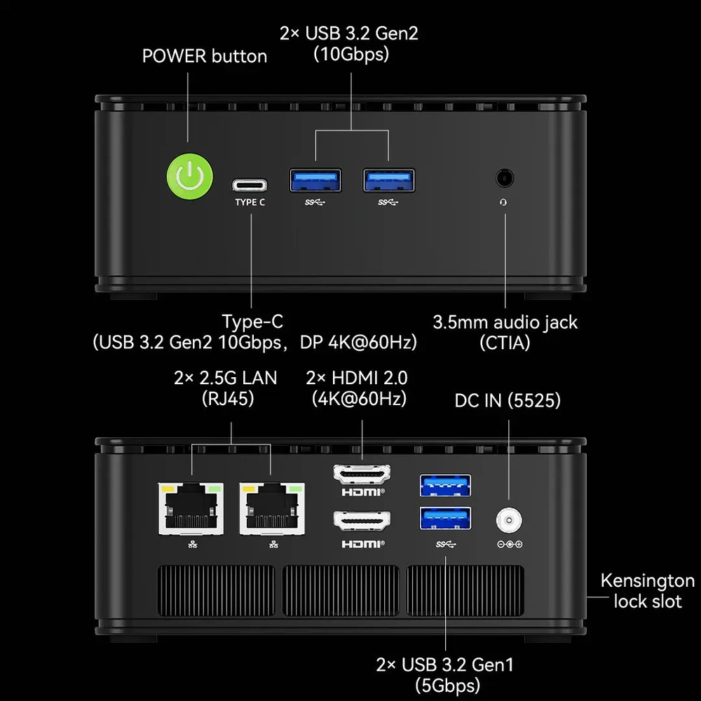 Mini PC GMKTec NucBox G11 W11Pro Ryzen 5 Embedded R2514 4C 8T, 16GB DDR4 512GB M.2 ,2xHDMI 4K,2xUSB-A 3.2 61601 - Slika 12